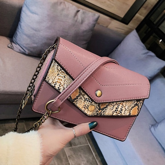 🆕 LILLE Snakeskin Crossbody Shoulder Bag - Picture 1 of 7